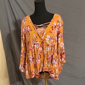 SIGNATURE STUDIO Peasant Blouse Size 1X